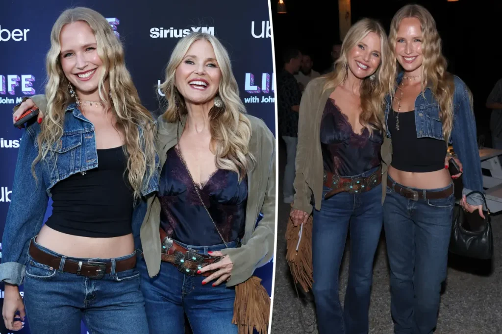 Christie Brinkley, 72, e a filha Sailor, 28, usam looks combinando em evento nos Hamptons