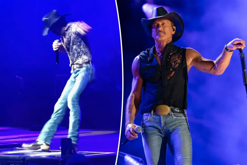 Tim McGraw sofre queda no palco durante show em Cincinnati