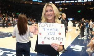 Riley Gaines says Target Center staffer tried to shut down her Sophie Cunningham sign