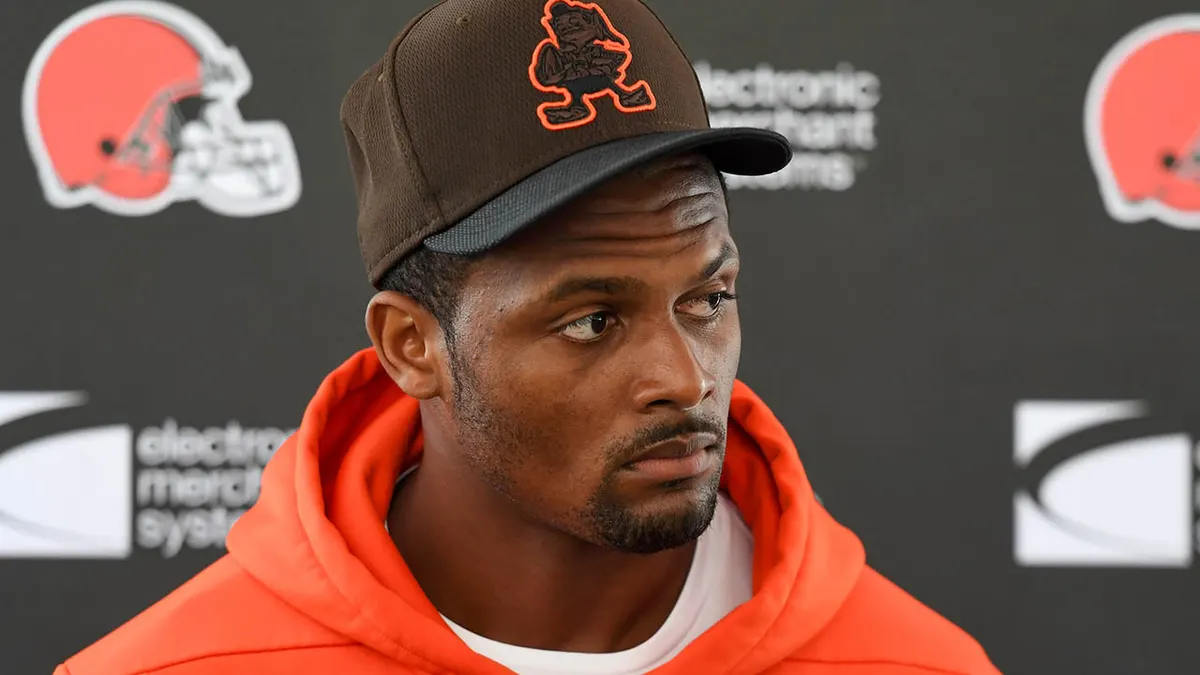 Deshaun Watson addresses the media