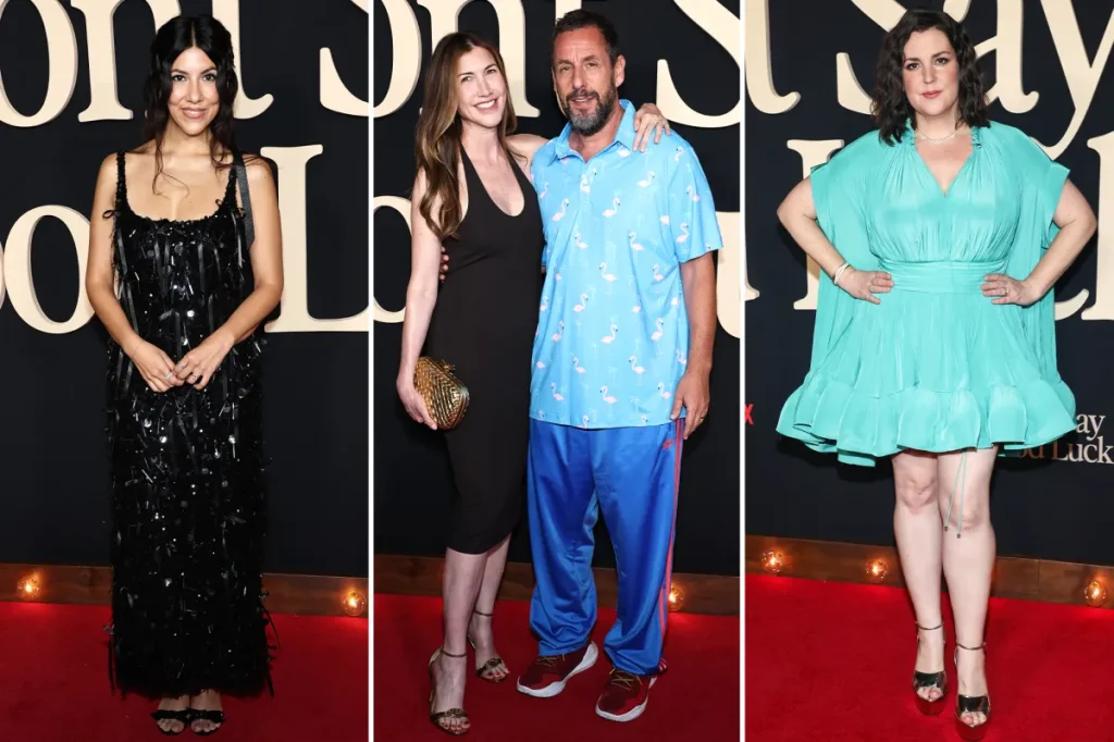 Adam Sandler prestigia estreia de filme da Netflix com a família em Nova York
