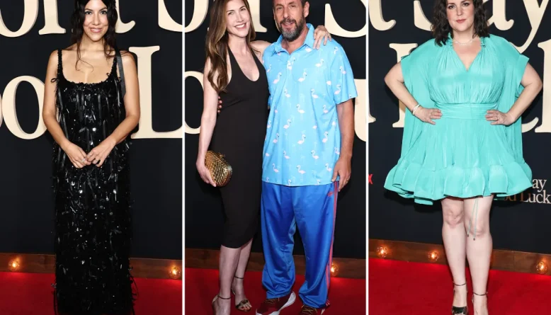Adam Sandler prestigia estreia de filme da Netflix com a família em Nova York