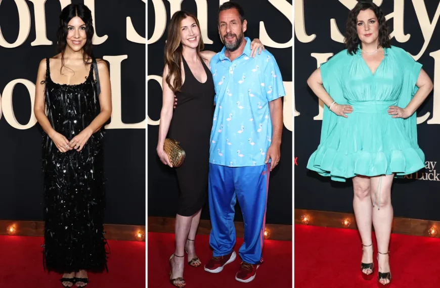 Adam Sandler prestigia estreia de filme da Netflix com a família em Nova York