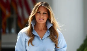 Melania Trump returns to White House Rose Garden for IndyCar race