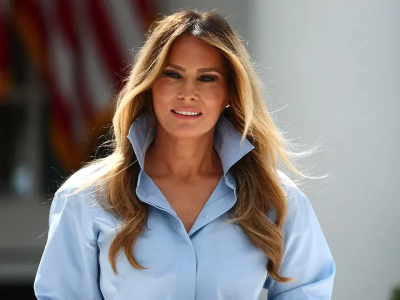 Melania Trump returns to White House Rose Garden for IndyCar race