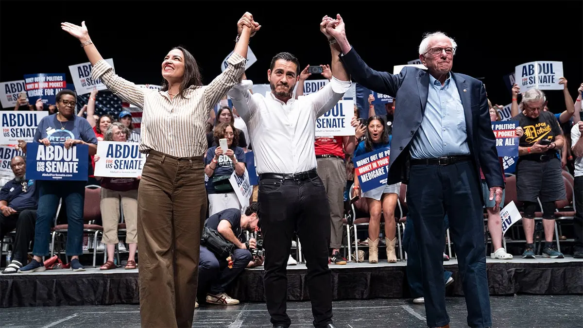 Ocasio-Cortez and Sanders support El-Sayed on the campaign trail ahead of Michigan