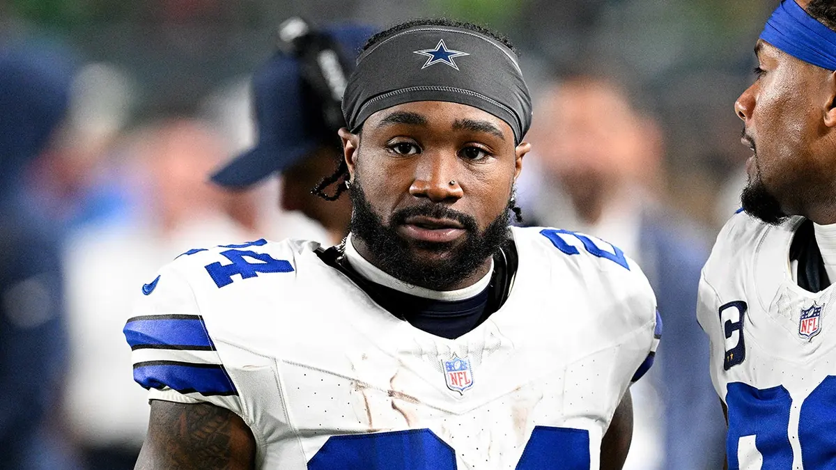 Miles Sanders looks on during a game at Lincoln Financial Field.