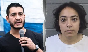 Abdul El-Sayed's sister delivers an October 7 blessing in keffiyeh