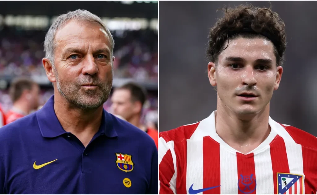 Flick reforça postura do Barcelona e mantém pressão por Julián Álvarez