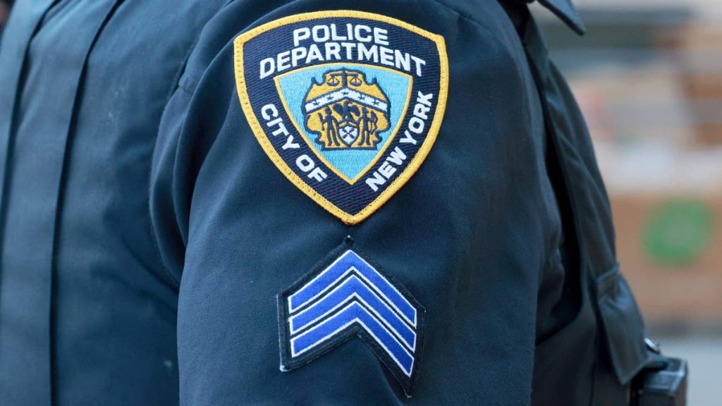 CLoseup of NYPD uniform showing a sergeant