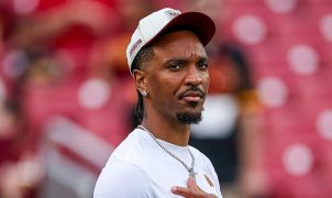 Commanders’ Jayden Daniels deflects question on LSU cease-and-desist letter after social media trolling wave
