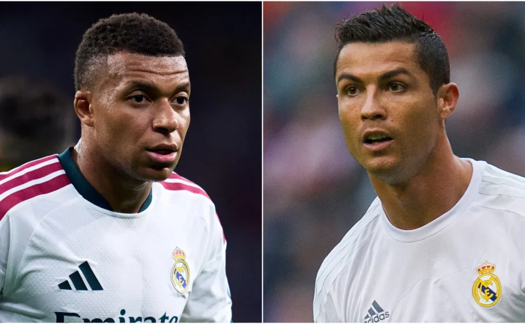 Mbappé atinge 100 participações em gols pelo Real Madrid, mas segue distante do ritmo de Cristiano Ronaldo
