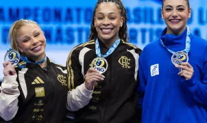 Lorrane Oliveira e Caio Souza conquistam ouro no Brasileiro de Ginástica Artística