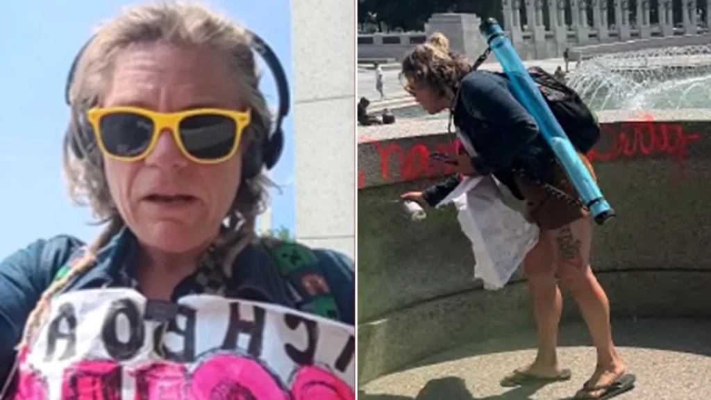 Mulher acusada de vandalizar Memorial da Segunda Guerra Mundial é indiciada em Washington