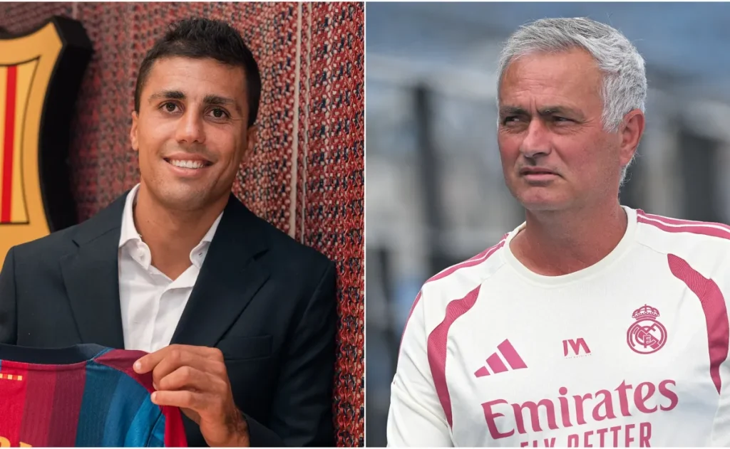 Mourinho explica por que Real Madrid desistiu de Rodri antes de o meia fechar com o Barcelona