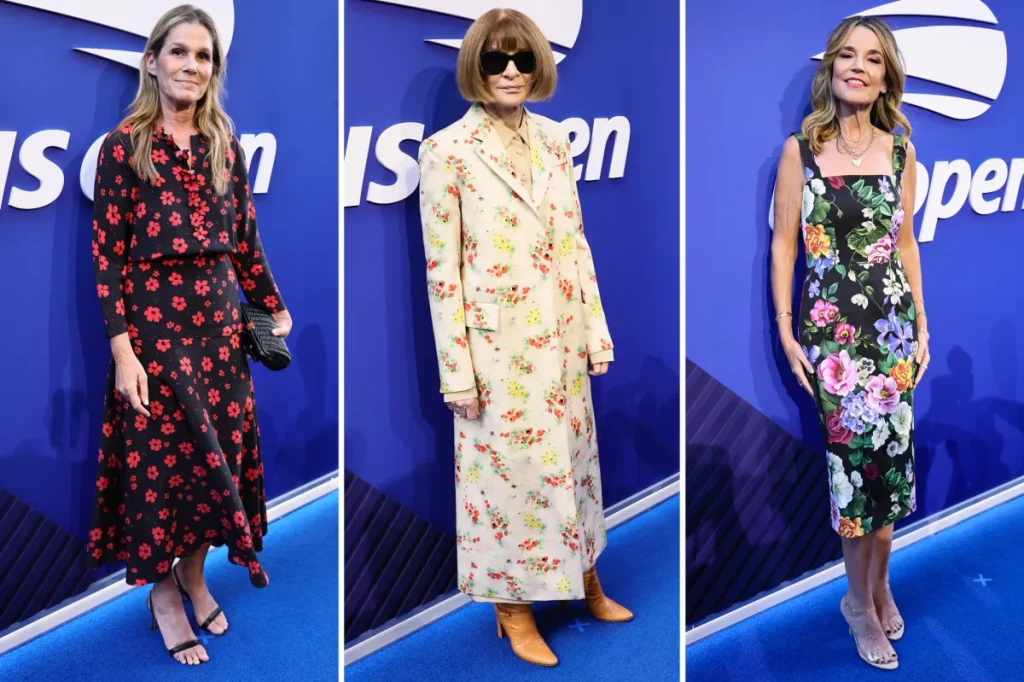 US Open: Anna Wintour e Savannah Guthrie brilham em noite de exibição de Federer em Nova York