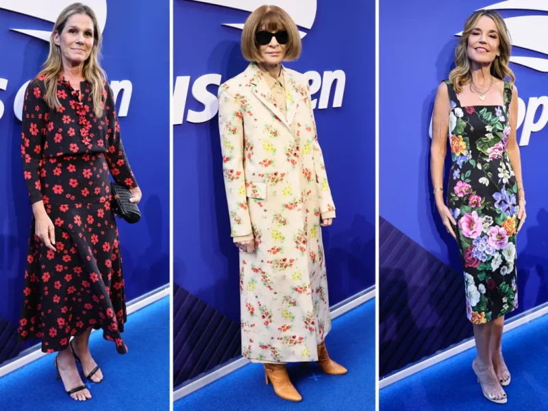 US Open: Anna Wintour e Savannah Guthrie brilham em noite de exibição de Federer em Nova York