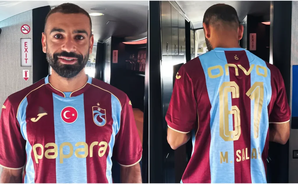 Camisa 61 de Salah no Trabzonspor é homenagem à cidade; egípcio usará a 10 nos jogos oficiais