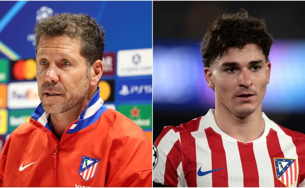 Simeone afirma que situação de Julián Álvarez no Atlético de Madrid é clara e descarta saída