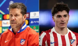 Simeone afirma que situação de Julián Álvarez no Atlético de Madrid é clara e descarta saída