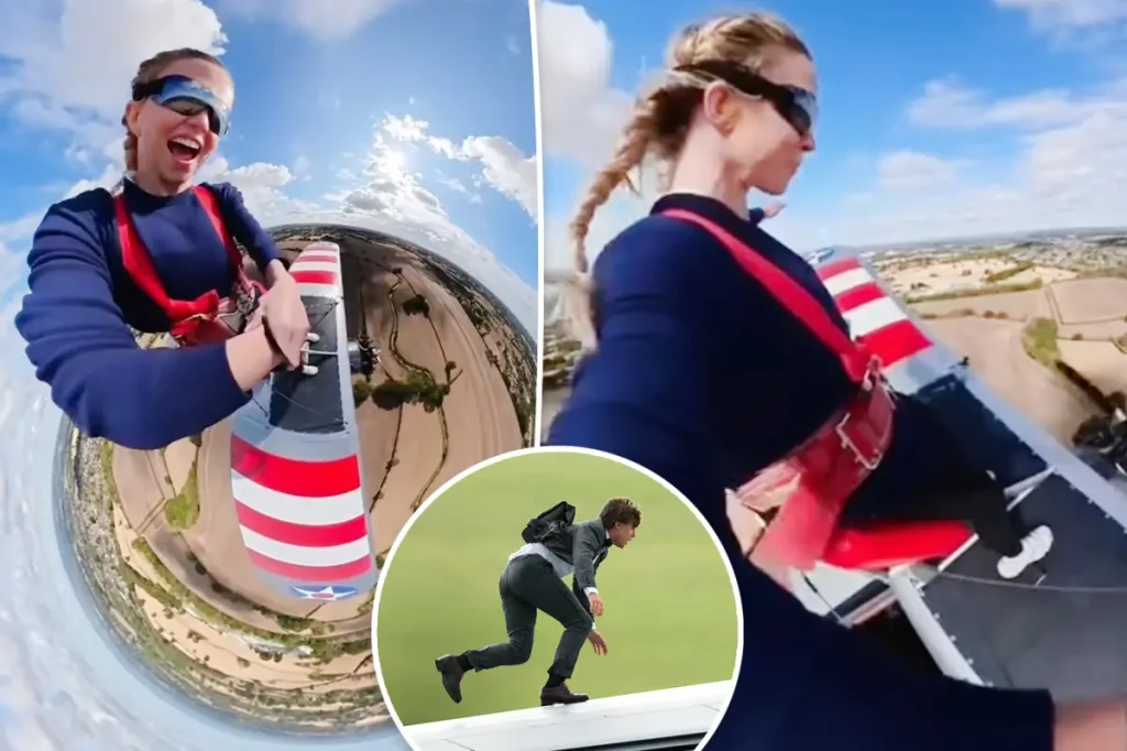Sydney Sweeney desafia Tom Cruise após realizar manobra aérea radical