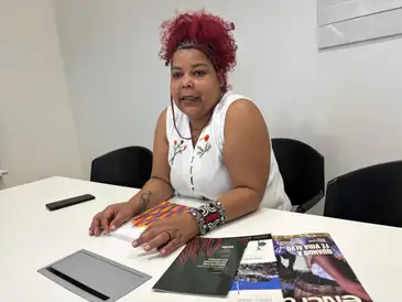 Assessora política do Instituto de Estudos Socioeconômicos (INESC), Dyarley Viana de Oliveira. Foto: inesc