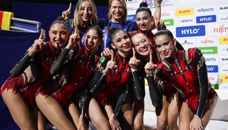 Brasil conquista dois ouros inéditos no Mundial de ginástica rítmica em Frankfurt