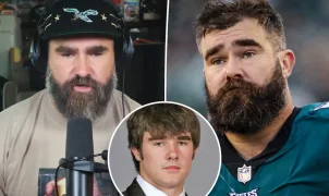 Jason Kelce relembra época sem barba e reage a fotos antigas: Sou eu mesmo?