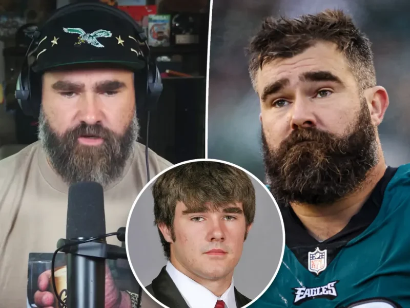 Jason Kelce relembra época sem barba e reage a fotos antigas: Sou eu mesmo?