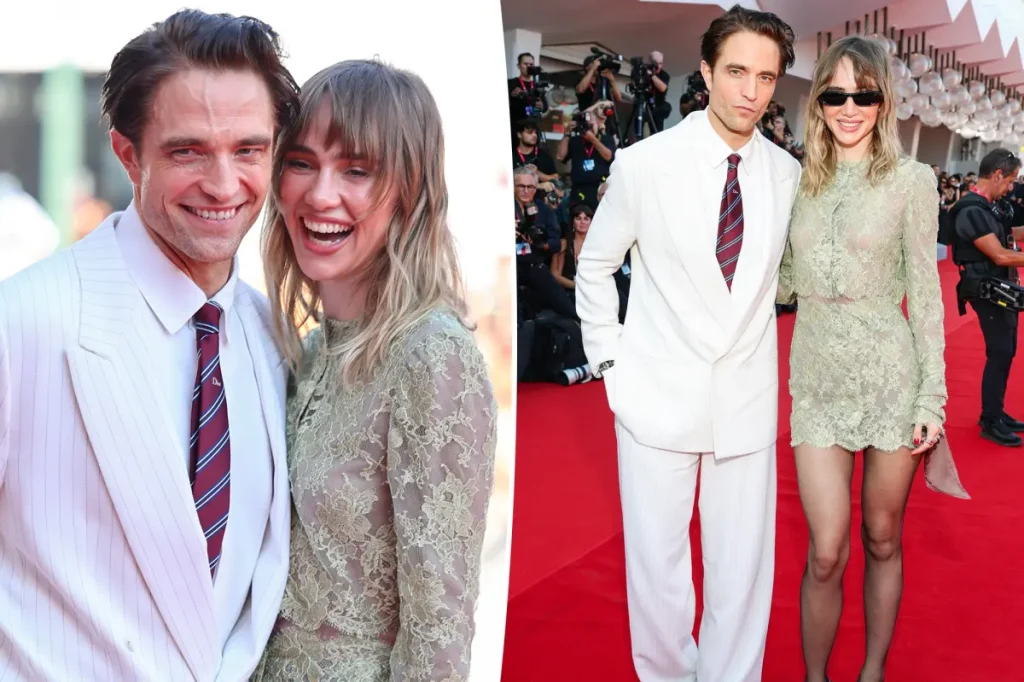 Robert Pattinson e Suki Waterhouse trocam beijos no Festival de Veneza