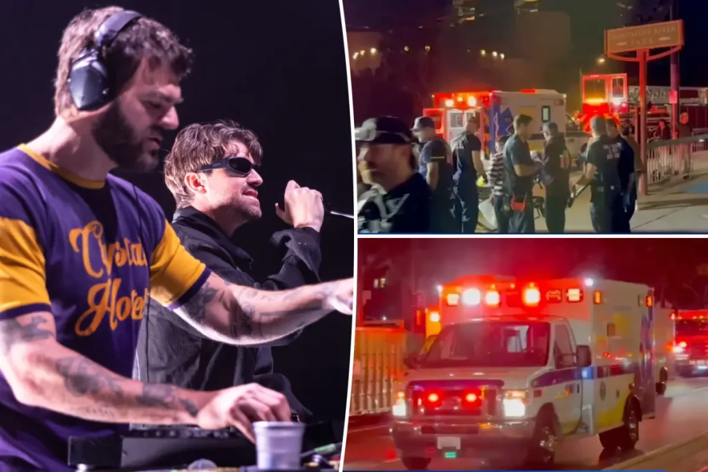 Fãs passam mal em show dos Chainsmokers na Califórnia e 14 são levados a hospitais