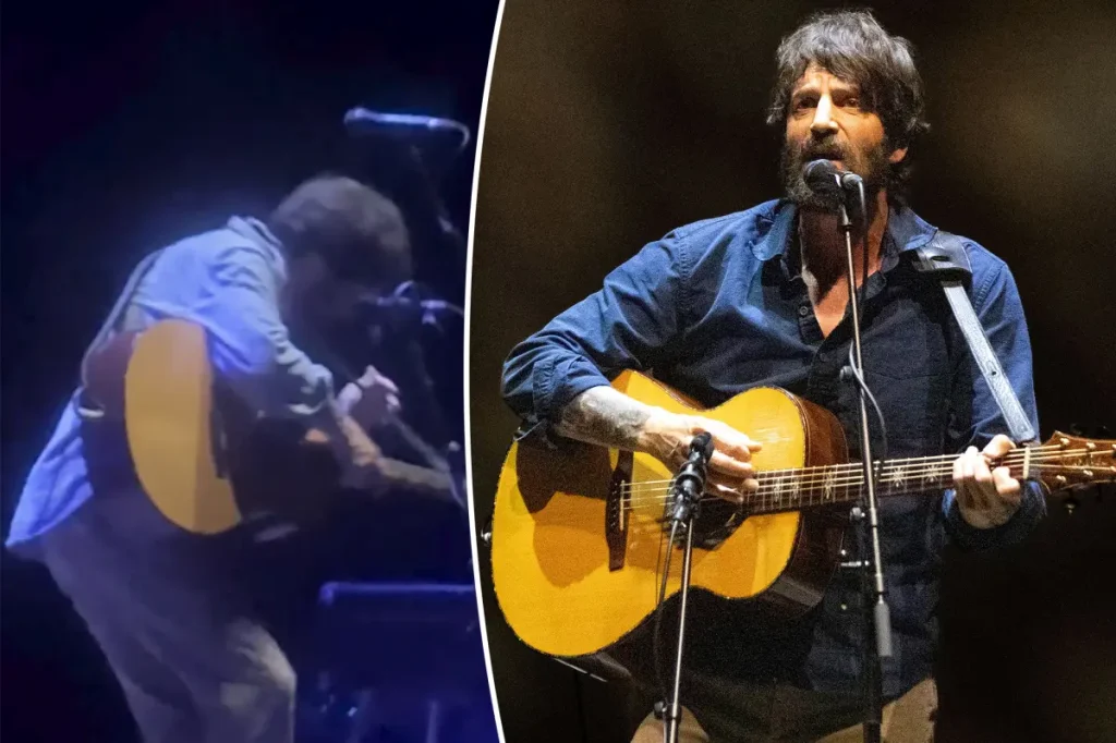 Cantor vencedor do Grammy passa mal e desaba no palco durante show