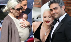 Lady Gaga e Michael Polansky dão as boas-vindas ao primeiro filho