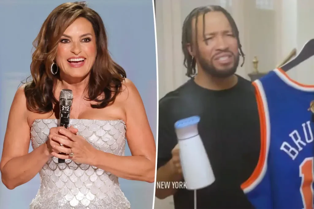 Jalen Brunson participa da abertura do Emmy 2026 ao lado de Mariska Hargitay