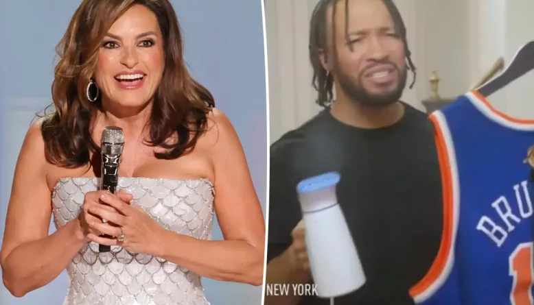Jalen Brunson participa da abertura do Emmy 2026 ao lado de Mariska Hargitay