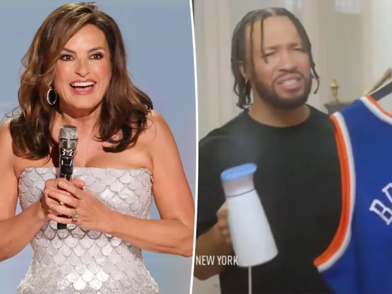Jalen Brunson participa da abertura do Emmy 2026 ao lado de Mariska Hargitay