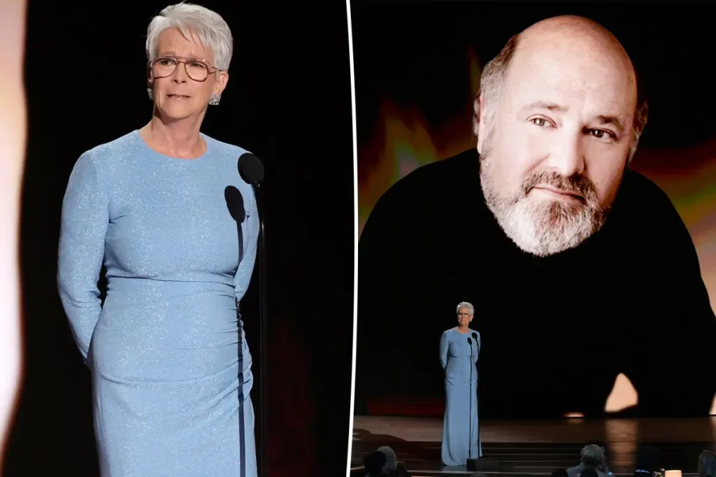 Jamie Lee Curtis se emociona ao homenagear Rob Reiner no In Memoriam do Emmy 2026