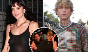 Dakota Johnson e Machine Gun Kelly são vistos em apartamento de Taylor Swift antes de jantar em Nova York