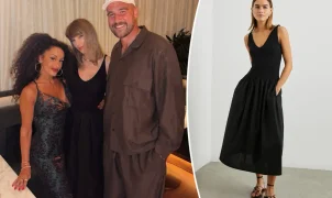 Taylor Swift usa vestido preto de menos de US$ 250 em jantar com Travis Kelce antes da estreia dos Chiefs
