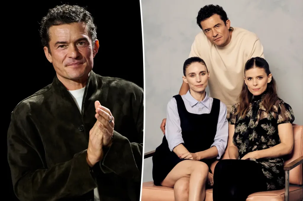 Orlando Bloom fala sobre cena íntima com as irmãs Rooney e Kate Mara em filme de Werner Herzog