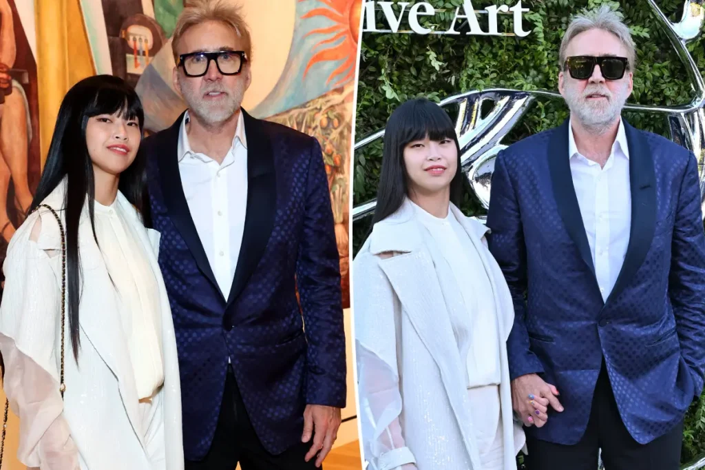Nicolas Cage e Riko Shibata aparecem em evento do Lucas Museum em Los Angeles