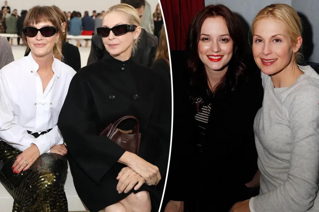 Leighton Meester e Kelly Rutherford se reencontram na Semana de Moda de Milão
