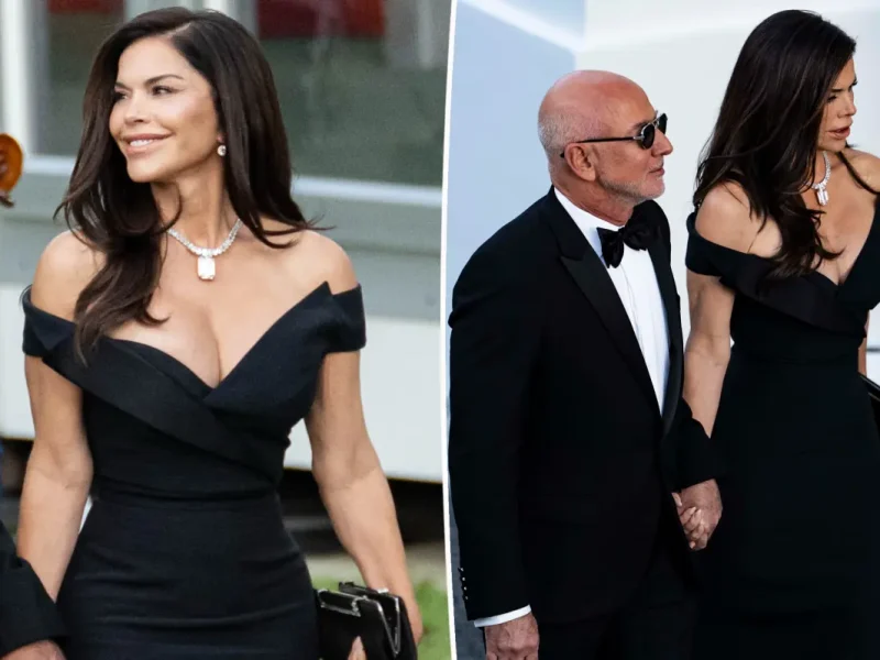Lauren Sánchez Bezos usa vestido preto decotado em jantar de Estado e gera críticas nas redes