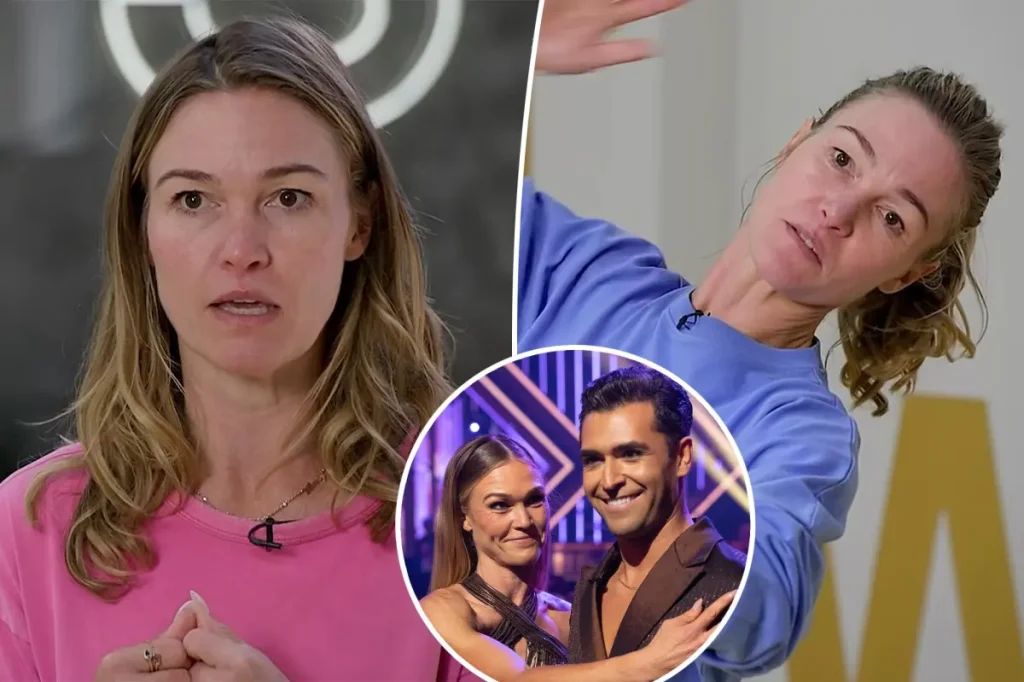 Julia Stiles chora nos ensaios do Dancing With the Stars por notas baixas e lesão na costela