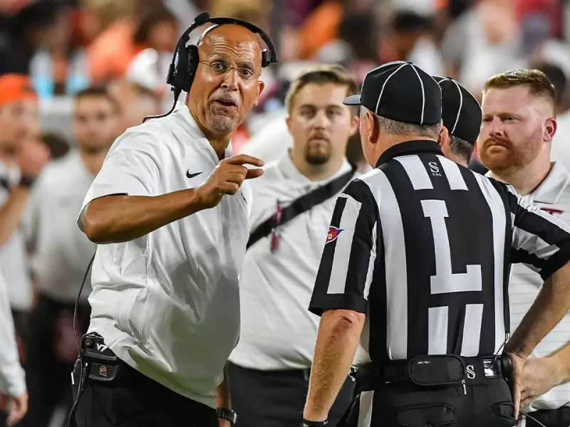 James Franklin questions 'un-American' Virginia Tech penalty for high-fiving military cadets after touchdown