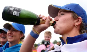 Europeans get last laugh with Solheim Cup victory after US team parties with beers a day early