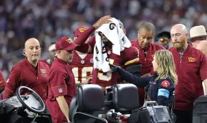 Jayden Daniels expected back within a month as Commanders rule out surgery on dislocated elbow