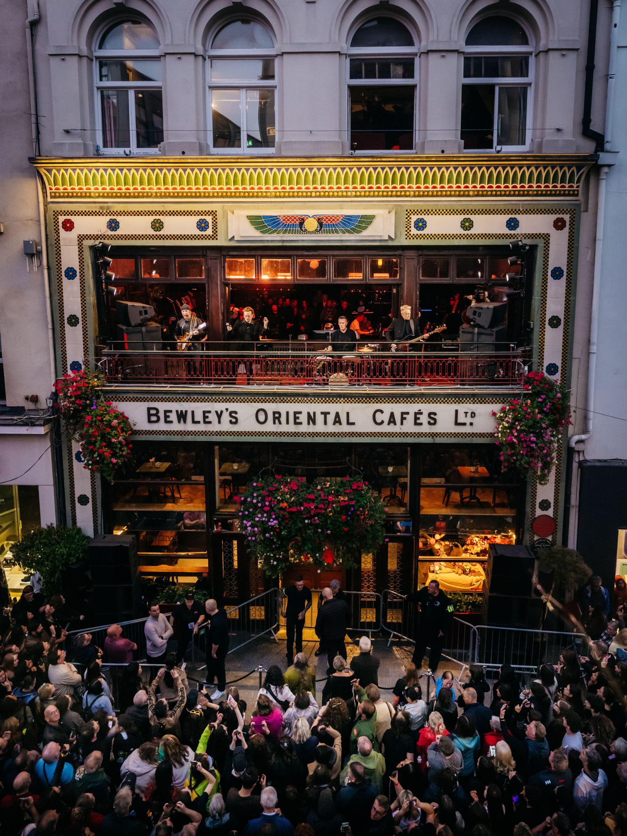 U2 live at Grafton Street, Dublin. Credit: Rich Fury