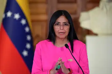 Presidente interina da Venezuela, Delcy Rodríguez, em Caracas
11/08/2025
REUTERS/Gaby Oraa