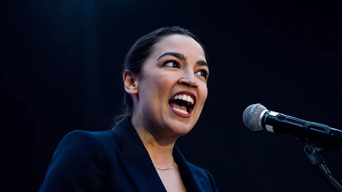 Rep. Alexandria Ocasio-Cortez speaks at a rally for Pennsylvania state Rep. Chris Rabb in Philadelphia.